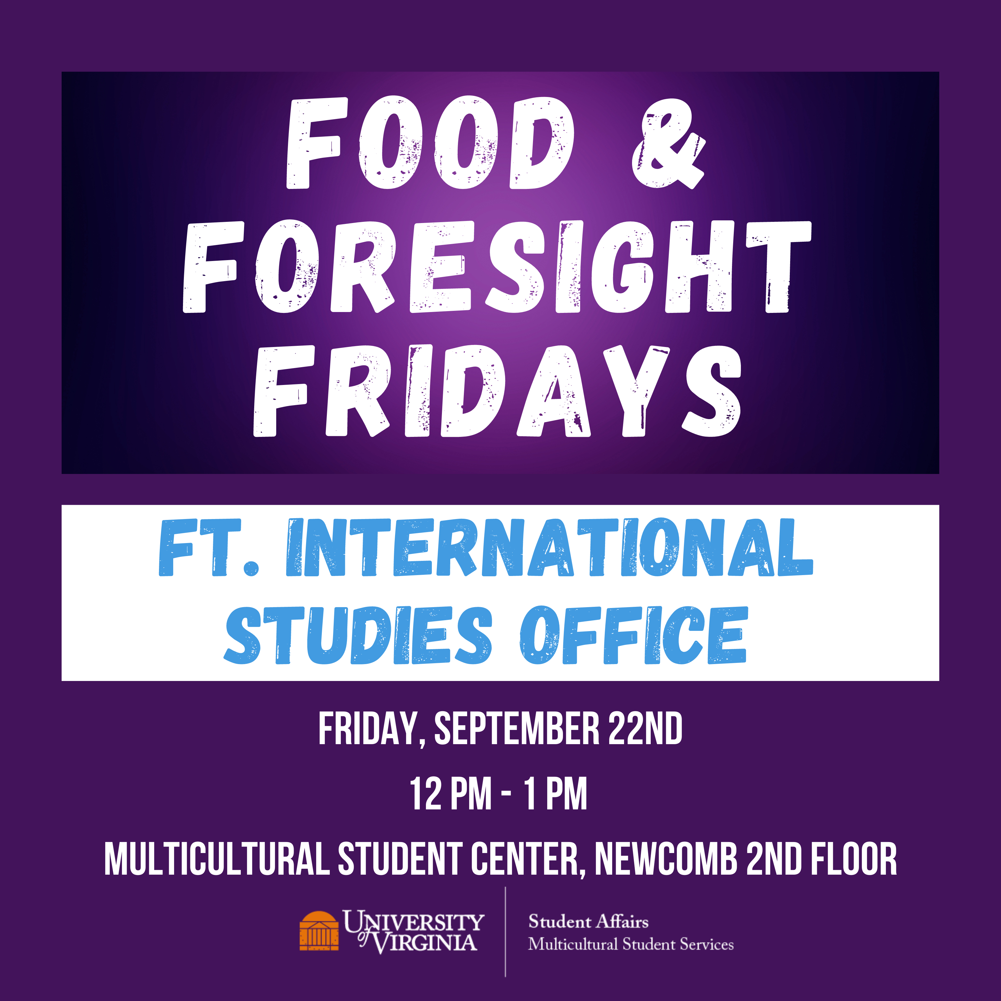 Food and Foresight Fridays feat. International Studies