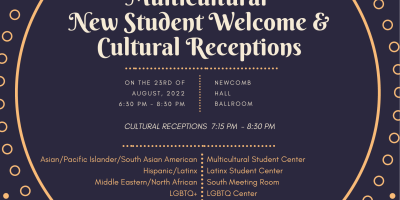Multicultural Student Services New Student Welcome